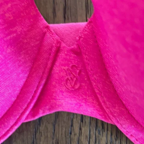 EUC! Victoria’s Secret Uplift Semi Demi hot pink & neon orange bra - sz. 34D - Picture 2 of 5